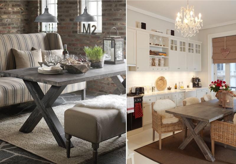 Кухонний стіл в стилі кантрі – зона вашого комфорту